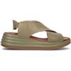 BUENO Sandalo donna verde in pelle