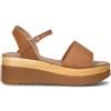 MIDELETTE Sandalo donna marrone in pelle