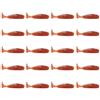 Marchfunny Esche da pesca morbide T-Tail 3,5 centimetri PVC Bass Bait 20-Pack (Flash Yellow 4,5 cm)
