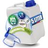 Kosmetex Tanica da 5 l, priva di BPA e per alimenti, tanica per acqua, 5 litri, per campeggio, giardino, commerciale e casa, robusta Made in Germany