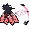 Milageto Maschera Subacquea con Set Maschera E Boccaglio Regolabili Aperte Visione Cristallina con Lente Rinforzata E Guarnizione in Silicone Confortevole, Rosa, M
