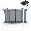 Monwssoe Accessori per Trampolino, Rete di Sicurezza per Trampolino, Chiusura con Cerniera e Fibbia, Nero, 6 Piedi