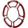 Generic 47/53/56T Corona Ruota Catena Disco con Scudo 130 BCD Lega BMX Corona Bicicletta Pieghevole BMX Corona Bici Guarnitura Dente(53T,Red)