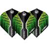 WINMAU Prism Delta Kairos - Alette per freccette, extra spesse, 100 micron, 1 set per confezione (3 alette in totale), accessori professionali per freccette, colore: nero e verde