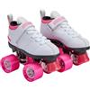 Chicago Skates Chicago Bullet - Pattini a rotelle da donna, colore: bianco, Donna, Pattini a quad, Derby, pattini da pista, B-100W-08, bianco, 6 UK