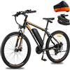 Fafrees Bici Elettrica per Adulti 27,5 Mountain Bike Elettrica 36V/15Ah Batteria Rimovibile Bicicletta Elettrica, 21 Velocità, 250W Mountain Ebike Uomo Donna, Nero, con Caschi