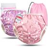 KIDVERSE set da 2 pannolini acquatici baby 0-3 anni - pannolino piscina neonato riutilizzabile e delicato sulla pelle - pannolini da nuoto con borsa e rete per lavaggio