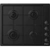 CANDY CHW6LBB PIANO COTTURA GAS, 4 zone di cottura, dimensioni: L 59,5 cm, P 51 piano in Acciaio, Nero