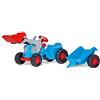 Rolly Toys Rolly 630 042 - Trattore con Caricatore e rimorchio Kiddy Classic, Azzurro