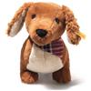 Steiff Waldi Bassotto 30 cm, peluche a bassotto in morbido peluche, per cani seduti con granuli, cane di peluche con foulard, lavabile in lavatrice
