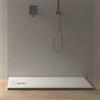 DEGHI Piatto doccia 80x100 cm in ecomalta Selene anche per fuorimisura riducibile bianco cemento