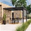 DEGHI Pergola con tetto a lamelle 3x3 m in alluminio antracite - Enea