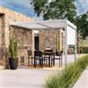 DEGHI Pergola con tetto a lamelle 3x3 m in alluminio bianco - Enea