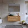 DEGHI Mobile bagno sospeso 100 cm rovere gold con top e specchio - Koda