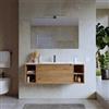 DEGHI Mobile bagno sospeso 120 cm rovere gold con lavabo e specchio - Koda Pop