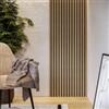 DEGHI Pannello fonoassorbente boiserie 60x240h cm nero con listelli rovere chiaro - Bjorn