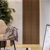 DEGHI Pannello fonoassorbente boiserie 60x240h cm nero con listelli rovere scuro - Bjorn