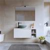 DEGHI Mobile bagno sospeso 100 cm bianco opaco con top e specchio - Koda Pop