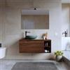 DEGHI Mobile bagno sospeso 100 cm rovere deciso con top e specchio - Koda Pop