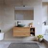 DEGHI Mobile bagno sospeso 100 cm rovere gold con top e specchio - Koda Pop