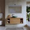 DEGHI Mobile bagno sospeso 120 cm rovere gold con top e specchio - Koda Pop