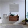 DEGHI Mobile bagno sospeso 80 cm rovere deciso e lavabo - Koda Pop