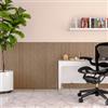 DEGHI Set 2 pannelli fonoassorbenti boiserie 60x120h cm nero con listelli rovere chiaro - Bjorn