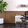 DEGHI Set 2 pannelli fonoassorbenti boiserie 60x120h cm nero con listelli rovere scuro - Bjorn