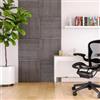 DEGHI Set 4 pannelli fonoassorbenti boiserie 60x60h cm nero con listelli nero effetto legno - Bjorn