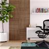 DEGHI Set 4 pannelli fonoassorbenti boiserie 60x60h cm nero con listelli rovere scuro - Bjorn