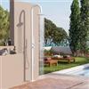 DEGHI Colonna doccia per esterno 230h cm in acciaio inox 304 bianco opaco - Keiras