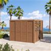 DEGHI Persiana scorrevole lato 3 metri in alluminio effetto legno per gazebo bioclimatico - Enea Wood