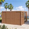 DEGHI Persiana scorrevole lato 4 metri in alluminio effetto legno per gazebo bioclimatico - Enea Wood