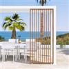 DEGHI Modulo decorativo a listelli verticali in alluminio effetto legno per gazebo e pergola - Enea Wood