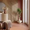 DEGHI Pannello fonoassorbente boiserie 60x240h cm nero con listelli diagonali rovere chiaro - Bjorn