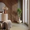 DEGHI Pannello fonoassorbente boiserie 60x240h cm nero con listelli diagonali rovere scuro - Bjorn