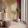 DEGHI Pannello fonoassorbente boiserie 60x240h cm bianco con listelli diagonali rovere chiaro - Bjorn