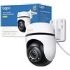 Tapo C530WS Telecamera Wi-Fi Esterno 3K 5MP, 360° Visuale, Visione Notturna a Colori Starlight, Rilevamento AI, IP66, Wi-Fi o Ethernet, Allarme Sonoro e Luminoso, Supporta MicroSD fino a 512 GB