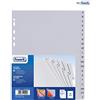 Favorit 400006685 - Divisori a Foratura Universale per Raccoglitori ad Anelli con 20 Tacche Alfabetiche Grigie A-Z, 23 x 30.5 cm, Bianco