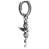 REYTEL Orecchini in argento 925 con angelo della luce, piccoli orecchini a cerchio per uomo e donna, altezza 3,1 cm, eleganti orecchini a cerchio con ciondolo, gioielli regalo per uomini e donne,
