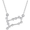 Clearine Collana 925 Argento per donna - Gemelli Costellazione zodiacoo 12 Oroscopo Astrologia zircone pendente Regalo di compleanno Trasparente