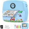 CNAPXAIA Macchina Fotografica Bambini, 2,4 Pollici 1080P Fotocamera Bambini Istantanea con 32 GB Scheda e 3 Carta da Stampa, Giocattoli Regalo per Bambina e Bambino dai 3-12 Anni (Blu)