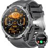 Joautrial Smartwatch Uomo con GPS, 1.43" AMOLED HD Orologio Smart Watch Militare con Chiamata Bluetooth, Torcia LED, Bussola, Cardiofrequenzimetro, 100+ Modalità Sportive Fitness Tracker per Android iOS