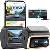 DDPAI Z60 Pro Dashcam Auto 4K, Dual STARVIS 2 IMX678 60FPS HDR, Visione Notturna AI-ISP, 4G LTE Dash Cam, WiFi 5GHz, GPS, Modalità Parcheggio 24h, Schermo IPS 3", G-Sensor, Registrazione in Loop