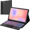 VANKEYPAD Custodia con tastiera per Samsung Galaxy Tab S10 Lite 2025/S10 FE/S9 FE/S9 10.9": tastiera retroilluminata 7 colori con trackpad Intelligente - tastiere wireless rimovibile con Layout italiano QWERTY