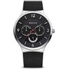 BERING 33441 Orologio da uomo al quarzo, orologio da polso con cassa in acciaio inossidabile da 41 mm, quadrante, cinturino in maglia milanese, vetro zaffiro