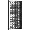 vidaXL Cancello da giardino nero 100x200 cm in acciaio con design a croce