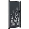 vidaXL Cancello da giardino antracite 100x200 cm in acciaio design erba