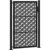 vidaXL Cancello da giardino nero 100x150 cm in acciaio con design a croce