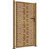 vidaXL Cancello da giardino 100x175 cm in acciaio Corten design quadrato